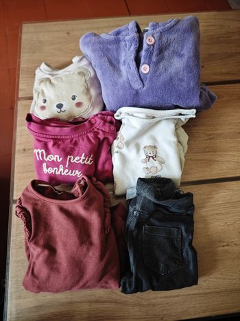 Lot de vêtements bébé fille, mi-saison/hiver 12 mois