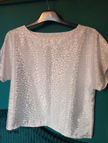 Blouse satin blanc