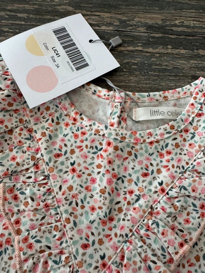 Magnifique blouse fille 3 ans Little celebs neuve avec étiquette type Liberty - photo numéro 2