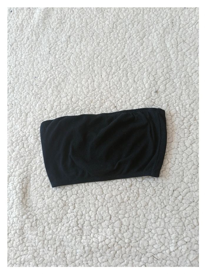 Bandeau noir stretch basique Y2K minimaliste --