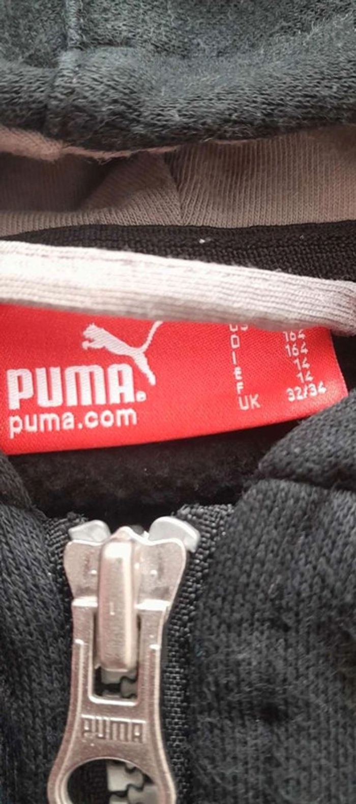 Gilet puma à capuche et poches 14 ans - photo numéro 2