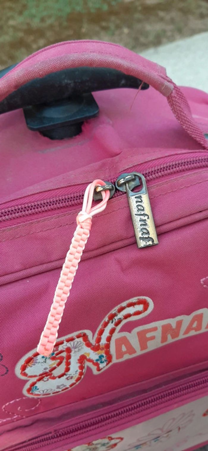 Sac d'école fille 👧 primaire rose et noir - photo numéro 2