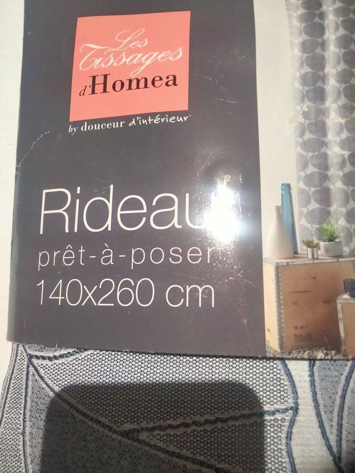 Rideau Jacquard Elina marine 140x260 - photo numéro 3