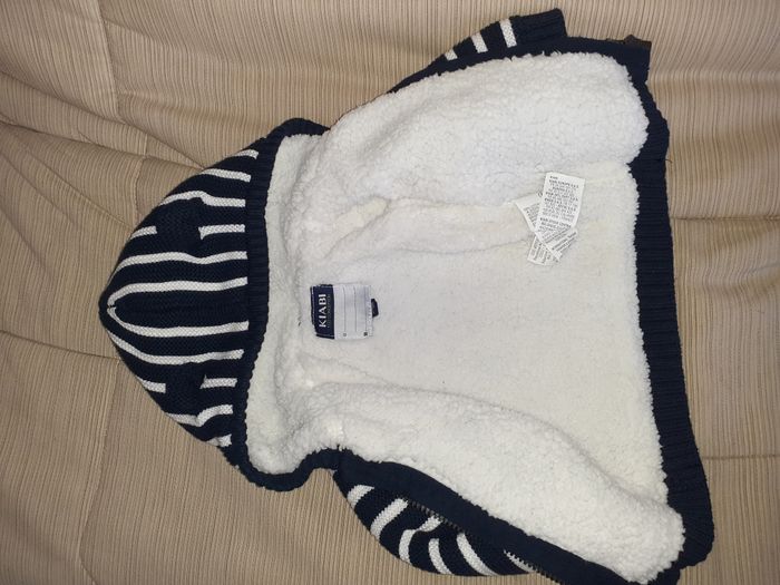 Gilet rayé bleu marine 6 mois - photo numéro 3