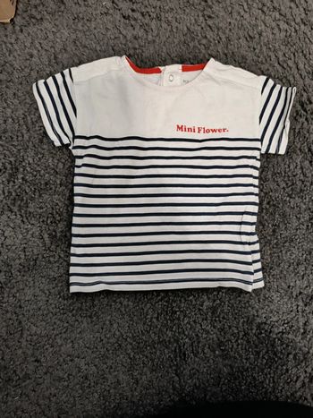 Tee shirt marinière manches courtes
