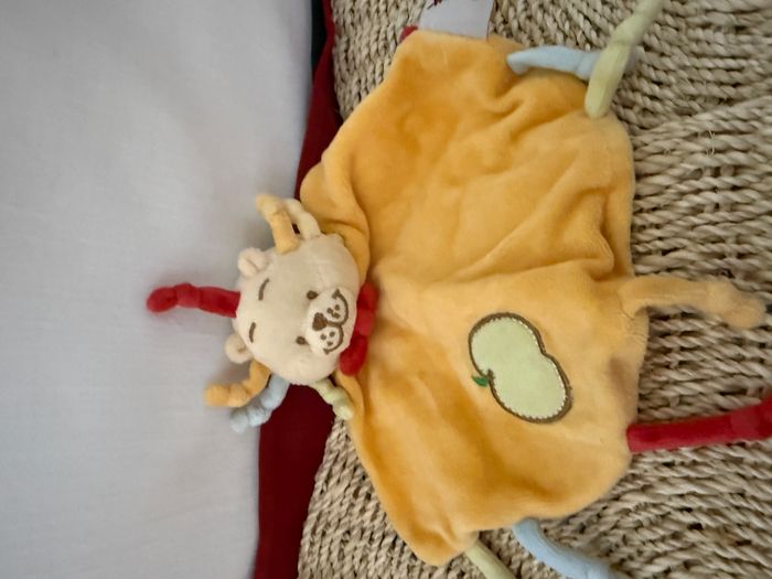 Doudou plat hérisson orange pomme BENGY - photo numéro 2