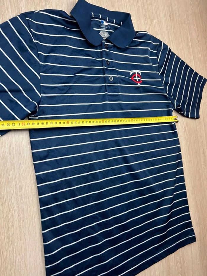 Polo MLB Minnesota Twins Vintage - Rayé Bleu Marine - photo numéro 6