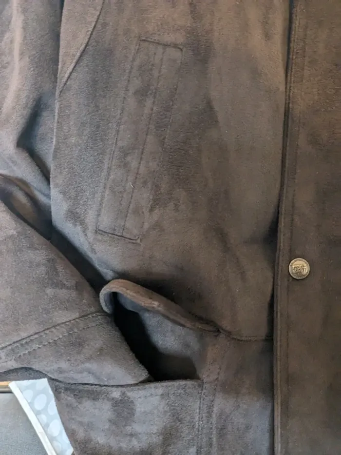 Manteau long Vintage AE High Fashion - Marron fourrure beige. - photo numéro 9