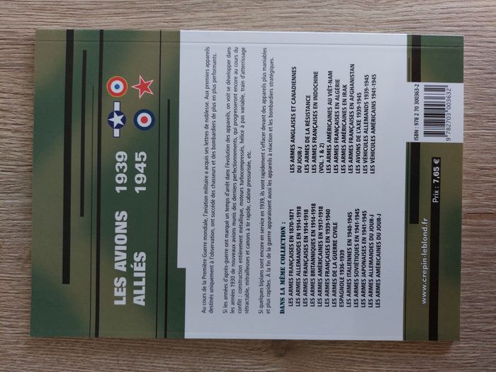 Livre Seconde Guerre mondiale  "Les avions alliés 1939-1945" Crépin-Leblond - photo numéro 2