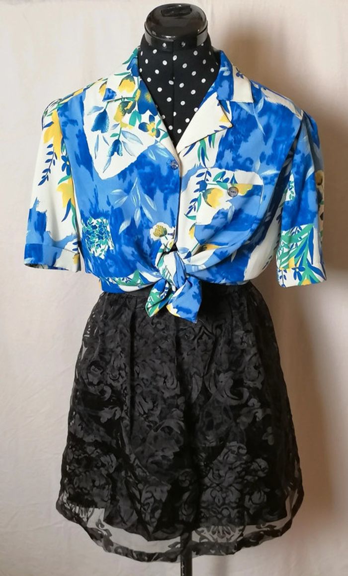 Jupe courte unie noire chic Taille 38 Nafnaf - photo numéro 3