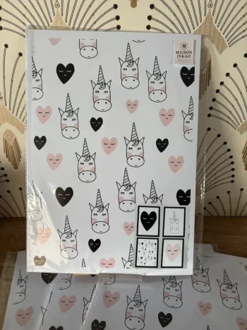 Affiches “Licorne & cœurs” pour chambre enfant