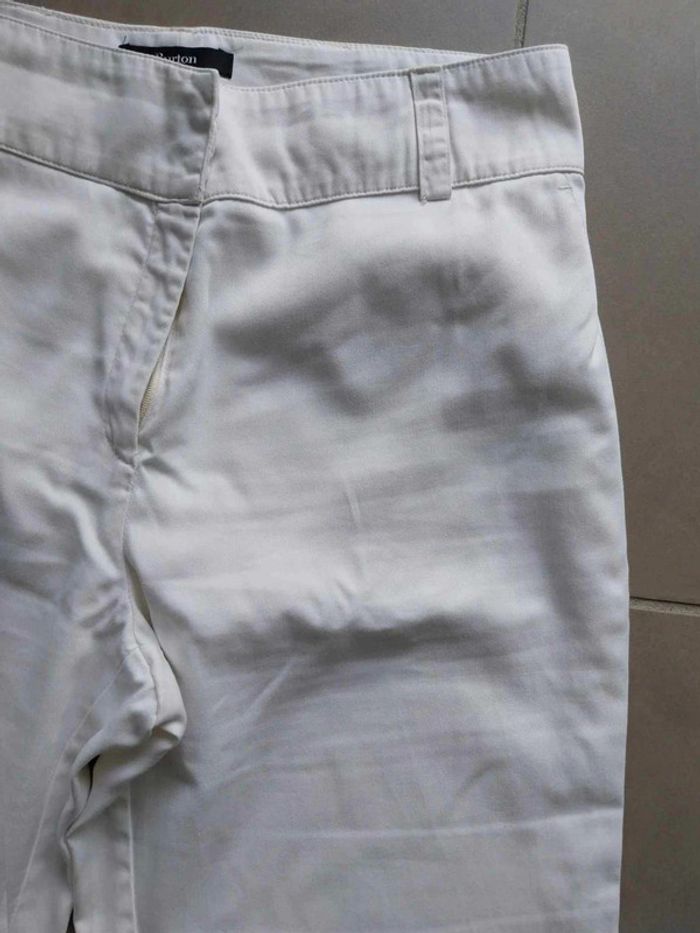 Pantalon en toile  blanc cassé T38 - photo numéro 3