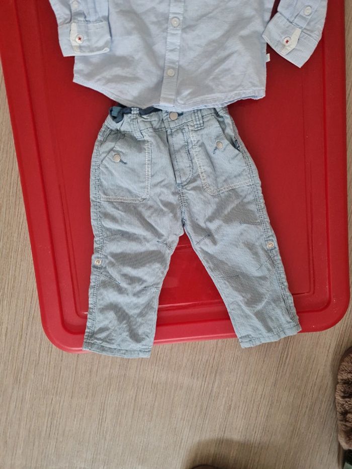 Ensemble pantalon léger 9 mois et chemise 9 mois - photo numéro 2