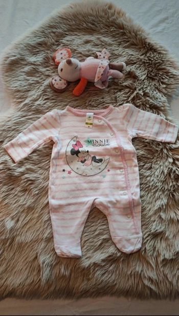 Pyjama rose blanc minnie 1 mois