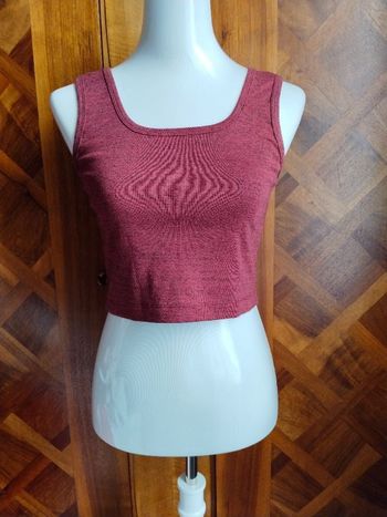 Crop top débardeur bordeaux H&M