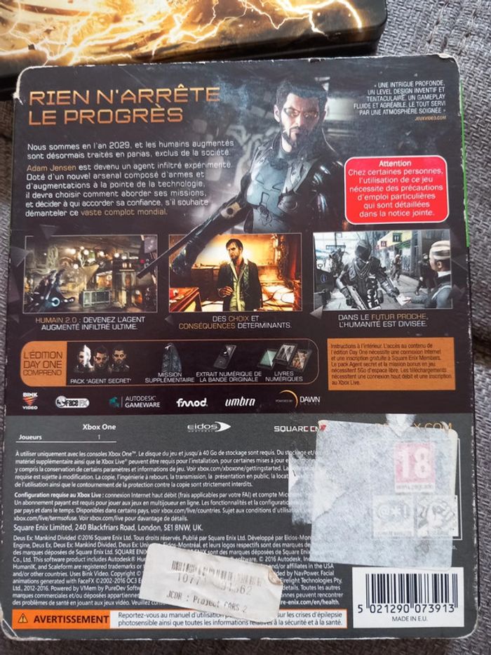 Jeu xbox one DEUS EX édition spécial - photo numéro 5