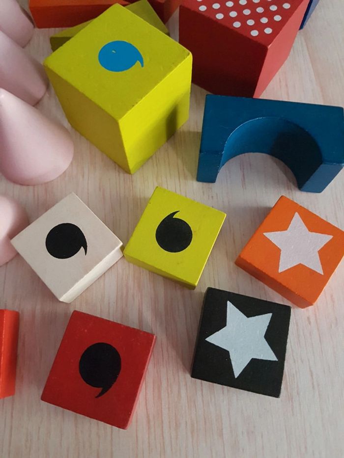 Kubix blocs de construction en bois Janod et petit train - photo numéro 18