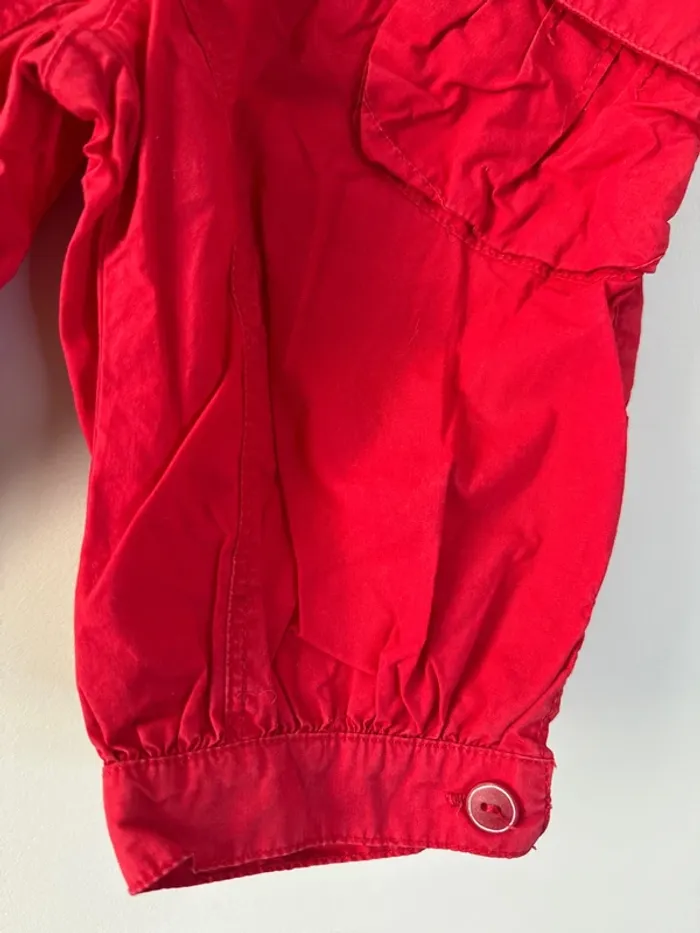 👖pantalon catimini  rouge - bébé fille - 6 mois - 67 cm- bon état - 100% coton - photo numéro 3