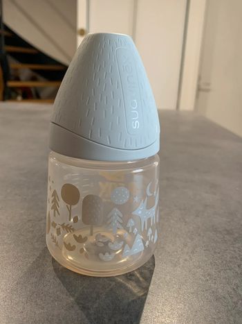 Biberon 150 ml Suavinex A Contenant transparent avec visuel all over Foret gris