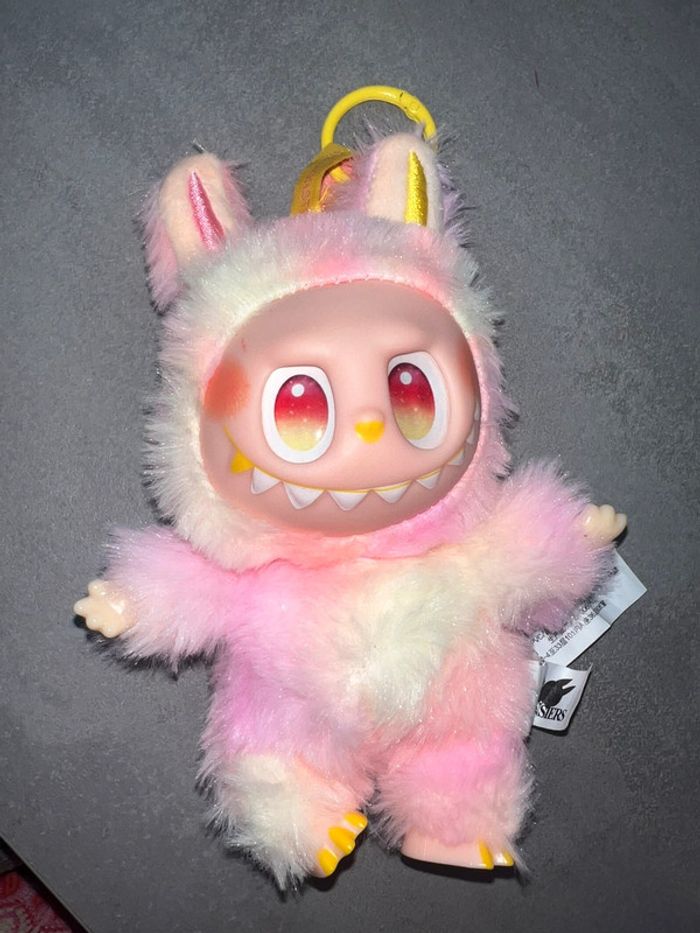 Neuf Poupée peluche Porte clé double pop Mart labubu lafufu multicolore pastel - photo numéro 8