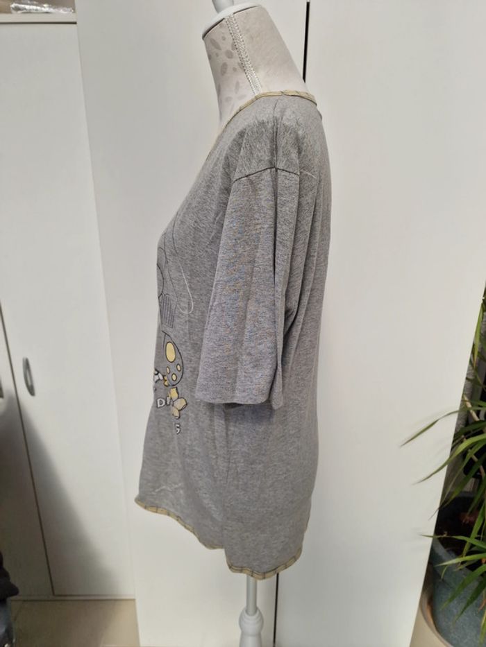 Haut De Pyjama Nounours Gris Jaune - photo numéro 4