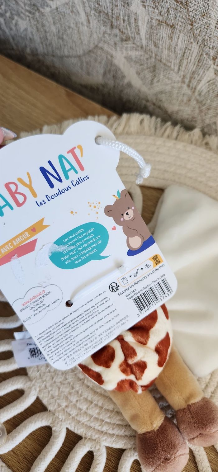 Doudou Lange Bébé Girafe Baby Nat - photo numéro 7