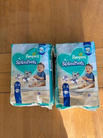 Lot 2 paquets couches piscine Taille 3-4 Pampers 