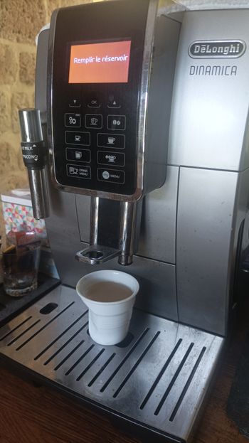 Delonghi dinamica Ecam 35 Panneau arriere boitier lateral noir cafe grain TBE