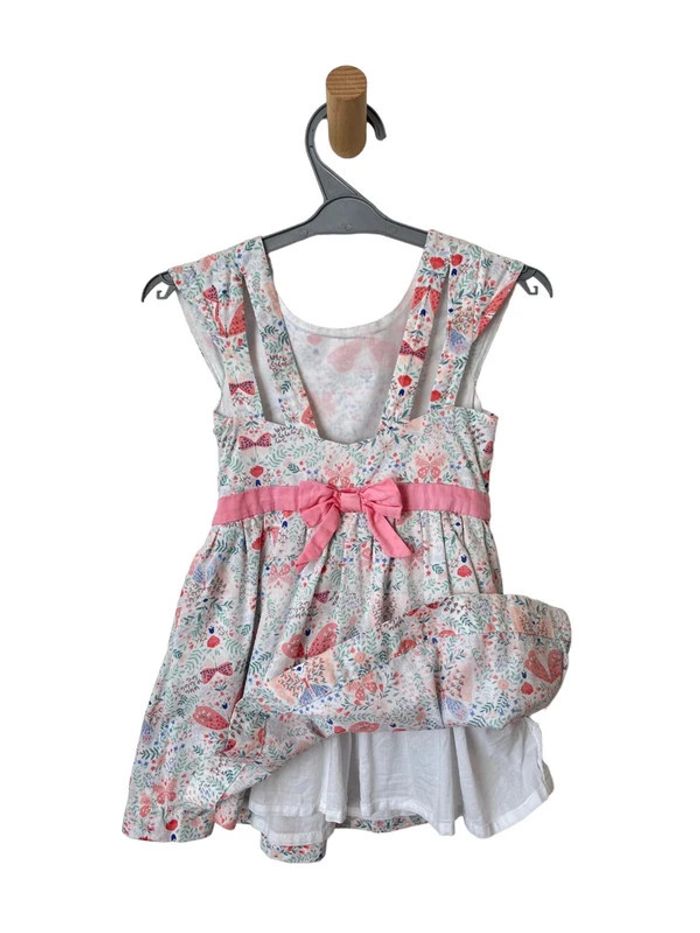 Robe fleurie à mancherons, noeud rose dans le dos - Sergent Major 3 ans - photo numéro 5