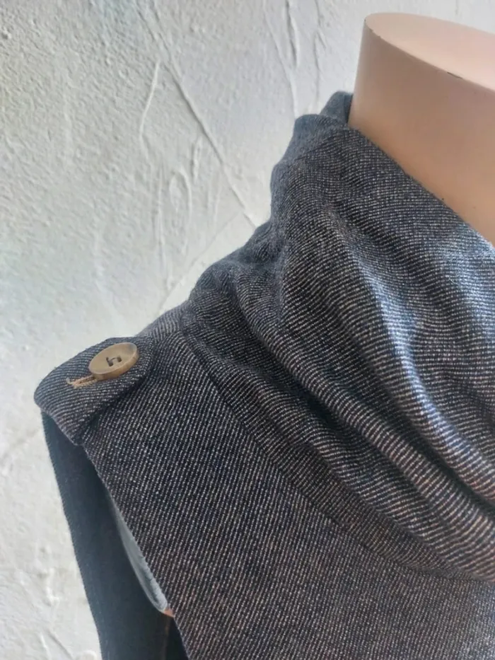 Robe grise élégante à col roulé Taille 38 - photo numéro 6