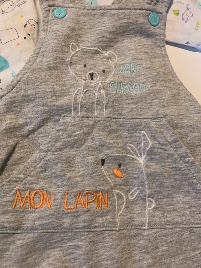 Lot de deux ensemble salopette - taille 3 mois - photo numéro 5