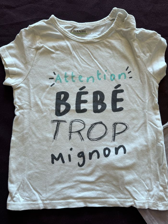 Lot 2 t-shirt été 18 mois Bébé mignon - photo numéro 2