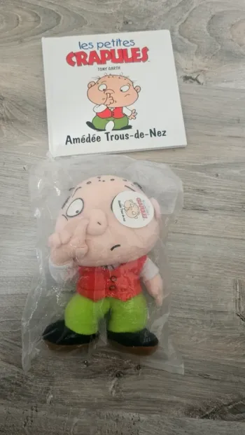 Livre Amédée trous de nez les petites crapules + peluche