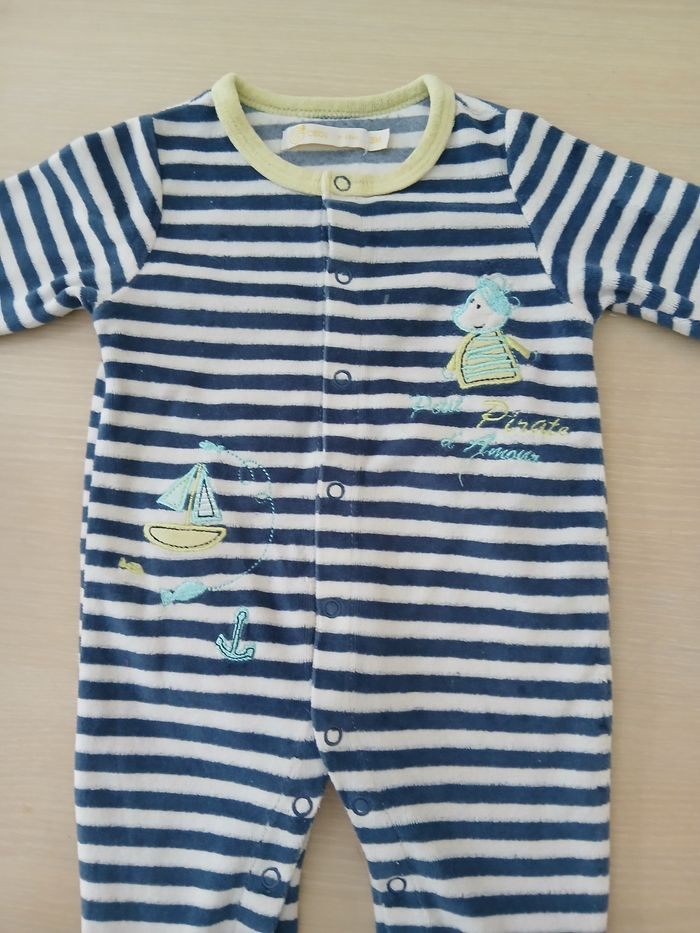 Pyjama bebe couleurs,bleu blanc,jaune - photo numéro 5