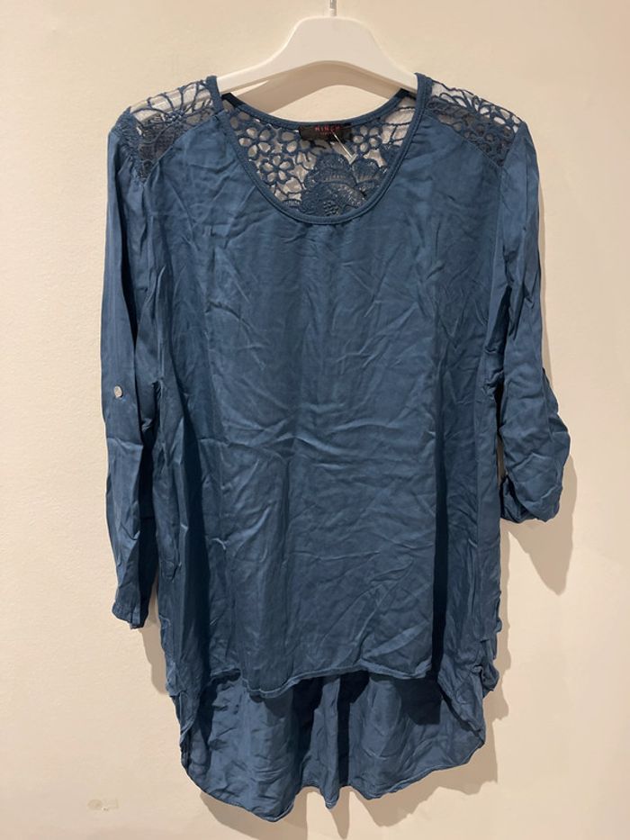 Blouse fluide bleu mingh xxl