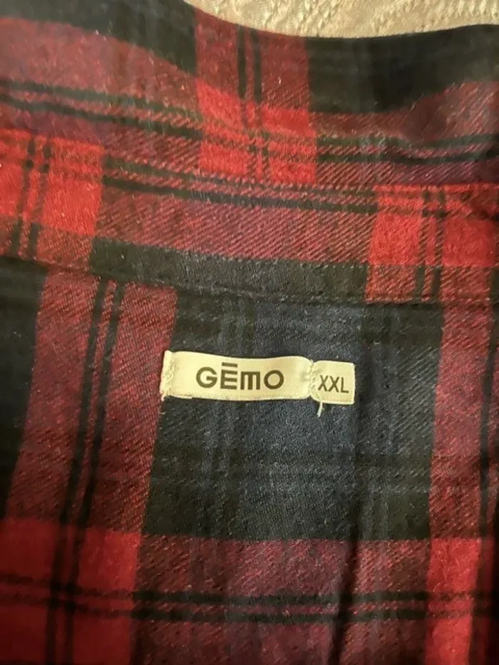 Chemise à carreaux manches longues Gémo - photo numéro 4