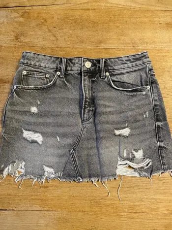 Minijupe jean gris Zara