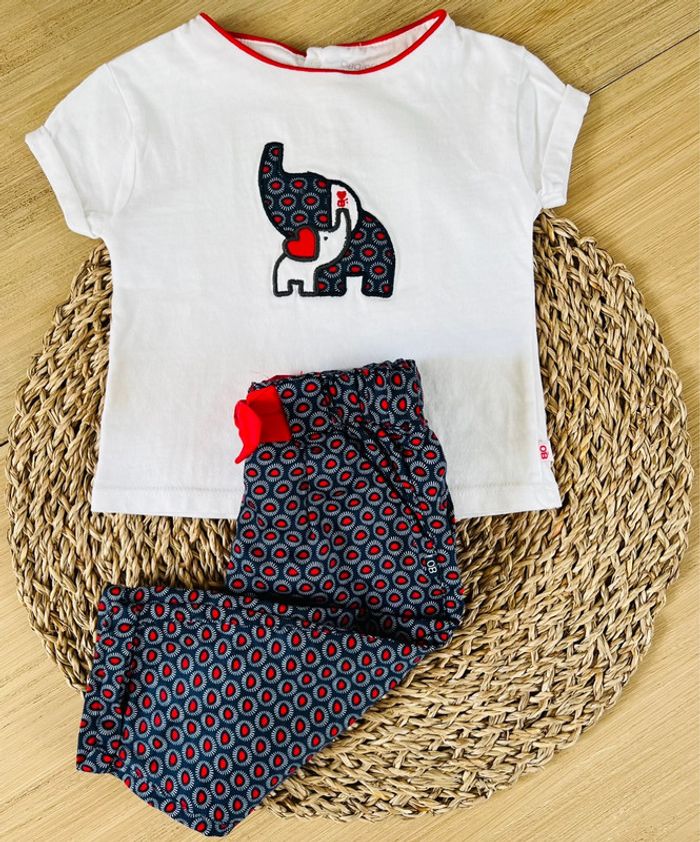 Ensemble pantalon paperbag + tee-shirt Obaïbi - photo numéro 2