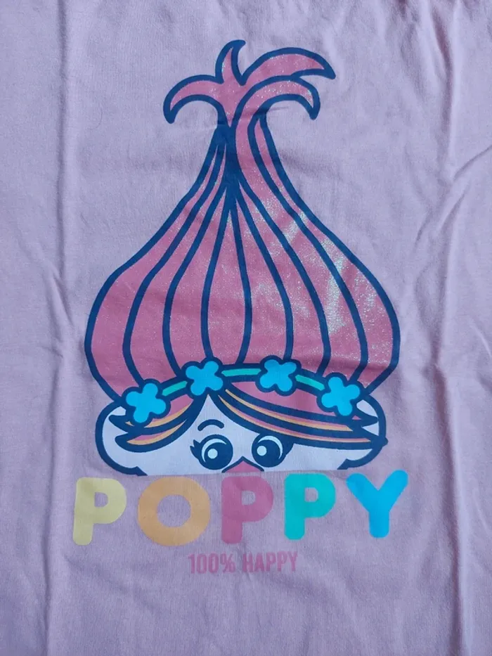 T Shirt Poppy Les Trolls - photo numéro 2
