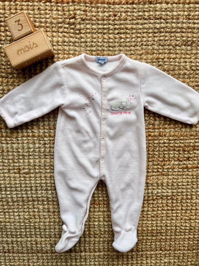 Pyjama velours Absorba 3mois / 60cm