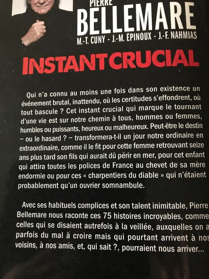 Livre instant crucial ( Bellemare) - photo numéro 3