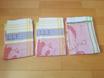 Lot de 3 torchons neufs