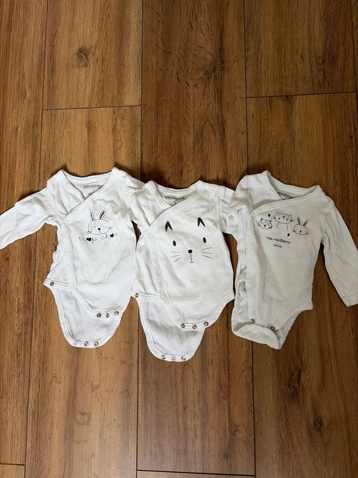 Lot 3 bodys manches longues