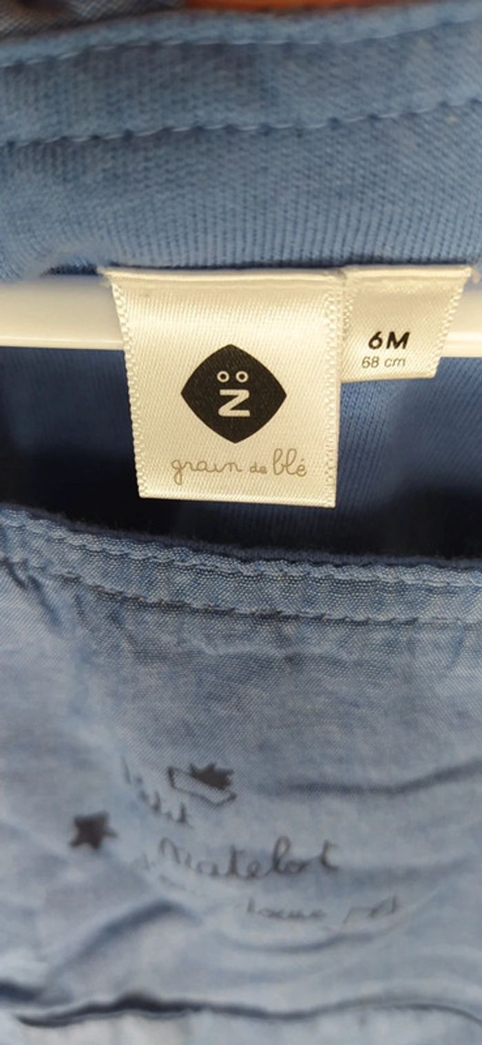 Salopette bleu 6 mois - photo numéro 3