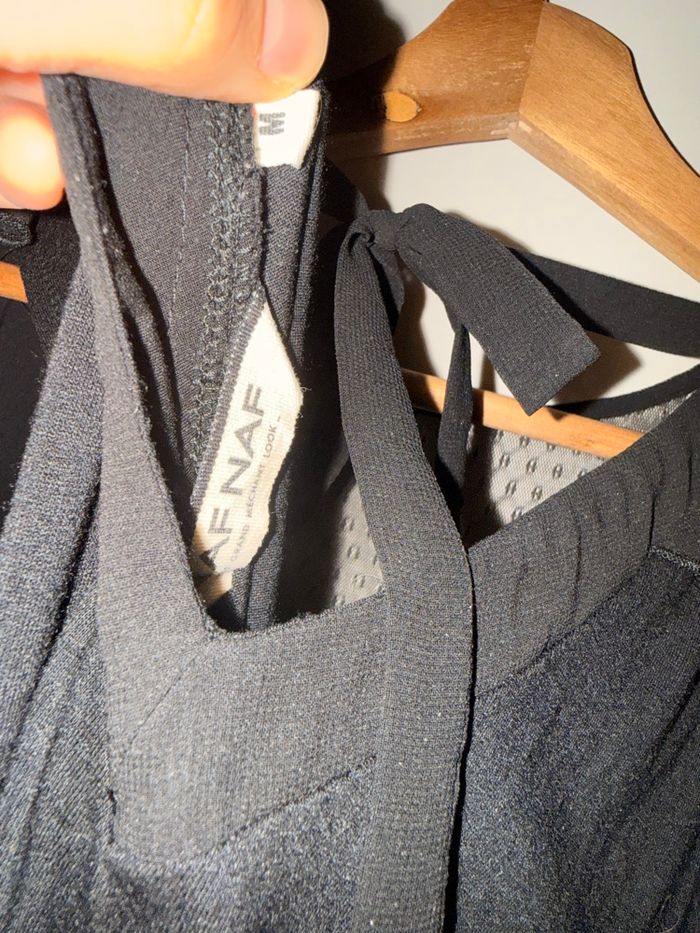 Haut noir femme Naf Naf taille M - photo numéro 3