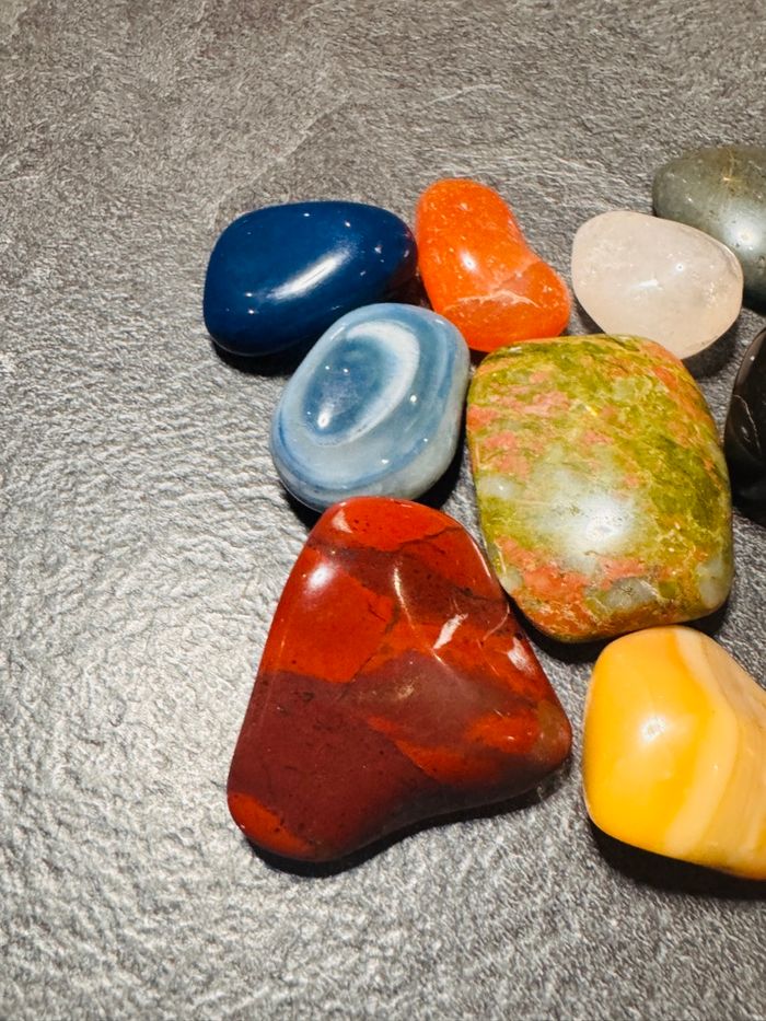 ⭐ Lot 330 g pierres roulées XL/L – Jaspe, Quartz, Sodalite, Aventurine – Idéal collection / lithothérapie - photo numéro 8