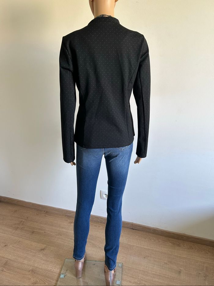 Blazer noir à pois Street One taille française 40 excellent état - photo numéro 6