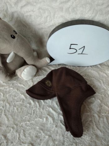 Bonnet avec cache oreille et visière Garçon taille 51 Chaud pour l'hiver Bout'chou