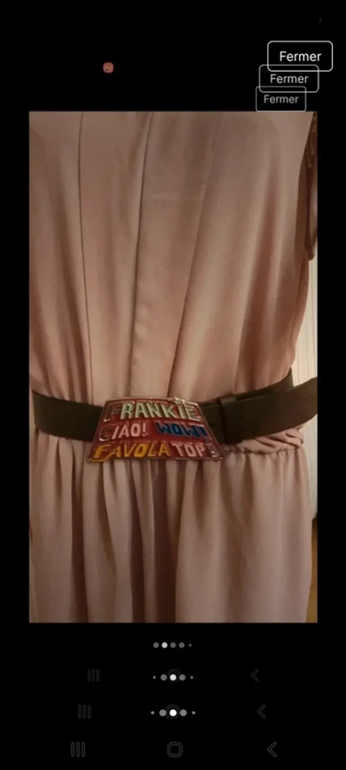 Ceinture Marron cuir Frankie Morello Milano 85cm - photo numéro 4