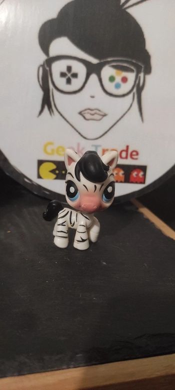 Littlest Petshop LPS Pet Shop 392 Zèbre Zebra Authentique Authentic Noir Blanc